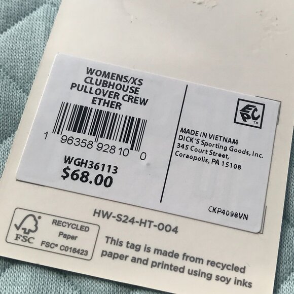 Walter Hagen Women's Clubhouse Pullover Crewneck in Ether/Seafoam NWT - Picture 5 of 7